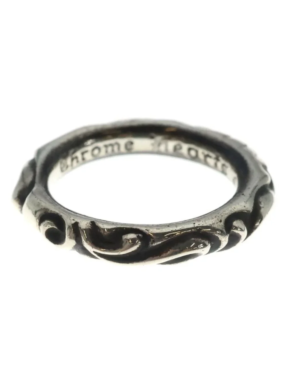 Chrome Hearts Scrl Band Scroll Ring Silver